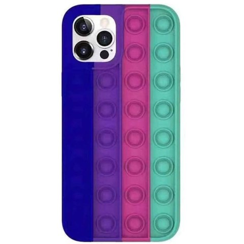 Etui IPHONE 12 PRO MAX Bąbelkowe Elastyczne Push Bubble Case niebieski, fioletowy, różowy, zielony