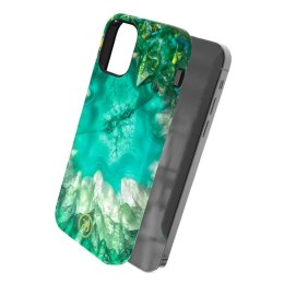 Etui IPHONE 12 MINI Kingxbar Agate Series zielone