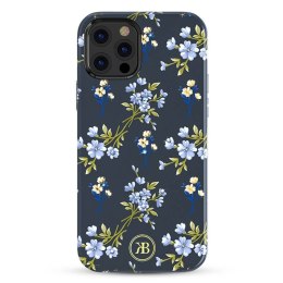 Etui IPHONE 12 MINI Kingxbar Blossom Series niebieskie