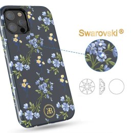 Etui IPHONE 12 MINI Kingxbar Blossom Series niebieskie