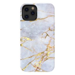 Etui IPHONE 12 MINI Kingxbar Marble Series Marmur białe