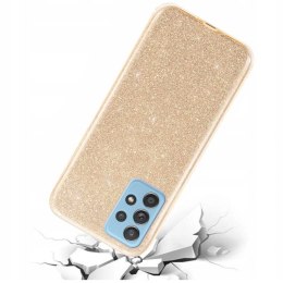 Etui SAMSUNG GALAXY A72 Brokat Glitter złote