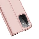 Etui SAMSUNG GALAXY A72 5G z klapką Dux Ducis skórzane Skin Leather jasny róż