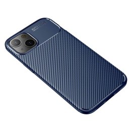 Etui IPHONE 13 MINI Pancerne Shockproof Carbon Fiber granatowe