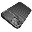 Etui IPHONE 13 MINI Pancerne Shockproof Carbon Fiber granatowe