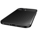 Etui IPHONE 13 MINI Pancerne Shockproof Carbon Fiber granatowe