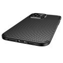 Etui IPHONE 13 PRO MAX Pancerne Shockproof Carbon Fiber granatowe