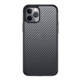 Etui IPHONE 11 PRO MAX Sulada Carbon Fiber Obudowa Hybrydowa czarne