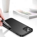 Etui IPHONE 11 PRO MAX Sulada Carbon Fiber Obudowa Hybrydowa czarne