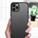 Etui IPHONE 11 PRO MAX Sulada Carbon Fiber Obudowa Hybrydowa czarne