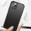 Etui IPHONE 11 PRO MAX Sulada Carbon Fiber Obudowa Hybrydowa czarne