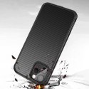 Etui IPHONE 11 PRO MAX Sulada Carbon Fiber Obudowa Hybrydowa czarne