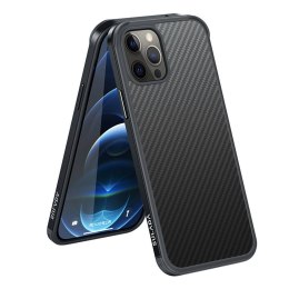 Etui IPHONE 12 MINI Sulada Carbon Fiber Obudowa Hybrydowa czarne