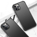 Etui IPHONE 12 MINI Sulada Carbon Fiber Obudowa Hybrydowa czarne