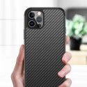 Etui IPHONE 12 MINI Sulada Carbon Fiber Obudowa Hybrydowa czarne