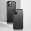 Etui IPHONE 12 MINI Sulada Carbon Fiber Obudowa Hybrydowa czarne