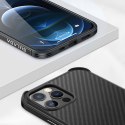 Etui IPHONE 12 MINI Sulada Carbon Fiber Obudowa Hybrydowa czarne