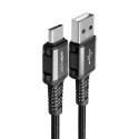 Kabel USB - USB-C 3A 1,2m Szybkie Ładowanie i Przesyłanie Danych Acefast Aluminium Alloy Charging Data Cable (C1-04) czarny