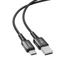 Kabel USB - USB-C 3A 1,2m Szybkie Ładowanie i Przesyłanie Danych Acefast Aluminium Alloy Charging Data Cable (C1-04) czarny