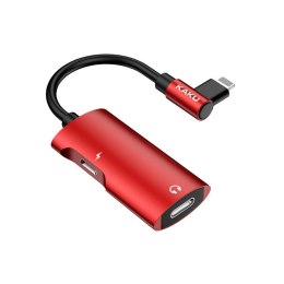 Adapter 4w1 Audio Konwerter Lightning + Lightning Przejściówka KAKU (KSC-377) czerwony