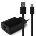 Ładowarka sieciowa zasilacz Reverse Typ C 2A 2xUSB + Kabel 1 Metr U21