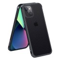 Etui IPHONE 13 MINI Sulada Carbon Fiber Obudowa Hybrydowa czarne