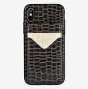 Etui X-FITTED retro Trigon Grain czarne IPHONE X P8DGH