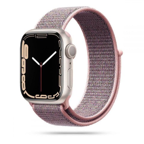 Pasek do APPLE WATCH 4 / 5 / 6 / 7 / 8 / 9 / SE (38 / 40 / 41 MM) Tech-Protect Nylon ciemnoróżowe