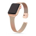 Pasek do APPLE WATCH 4 / 5 / 6 / 7 / 8 / 9 / SE (38 / 40 / 41 MM) Tech-Protect Thin Milanese złote