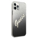 Oryginalne Etui IPHONE 12 / 12 PRO 6,1" Guess Hardcase Glitter Gradient Script GUHCP12MPCUGLSBK czarne