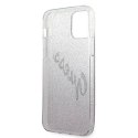 Oryginalne Etui IPHONE 12 PRO MAX 6,7" Guess Hardcase Glitter Gradient Script GUHCP12LPCUGLSPI różowe