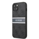 Oryginalne Etui IPHONE 13 MINI 5,4" Guess Hardcase 4G Stripe GUHCP13S4GDGR szare