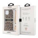 Oryginalne Etui IPHONE 13 MINI 5,4" Guess Hardcase Leopard Gold Chain GUHCP13SKBSLEO wzór