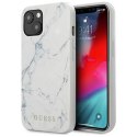 Oryginalne Etui IPHONE 13 MINI 5,4" Guess Hardcase Marble GUHCP13SPCUMAWH białe