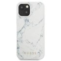 Oryginalne Etui IPHONE 13 MINI 5,4" Guess Hardcase Marble GUHCP13SPCUMAWH białe