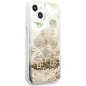 Oryginalne Etui IPHONE 13 MINI 5,4" Hardcase Peony Liquid Glitter GUHCP13SLGPEGO złote