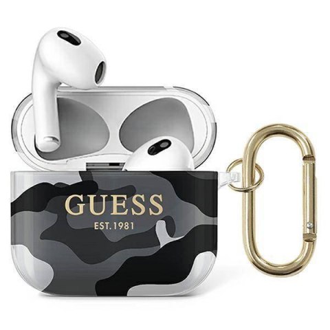 Etui APPLE AIRPODS 3 Guess Camo Collection (GUA3UCAMG) czarne