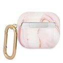 Etui APPLE AIRPODS 3 Guess Marble Collection (GUA3UNMP) różowe