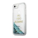 Oryginalne Etui IPHONE 6 / 6S / 7 / 8 / SE 2020 / 2022 Guess Hard Case Liquid Glitter Party (GUHCP7GLUQBL) niebieskie