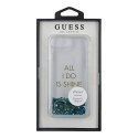 Oryginalne Etui IPHONE 6 / 6S / 7 / 8 / SE 2020 / 2022 Guess Hard Case Liquid Glitter Party (GUHCP7GLUQBL) niebieskie