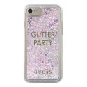 Oryginalne Etui IPHONE SE 2022 / SE 2020 / 7 / 8 Guess Hard Case Liquid Glitter Party (GUHCP7GLUQPU) fioletowe