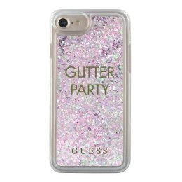 Oryginalne Etui IPHONE SE 2022 / SE 2020 / 7 / 8 Guess Hard Case Liquid Glitter Party (GUHCP7GLUQPU) fioletowe