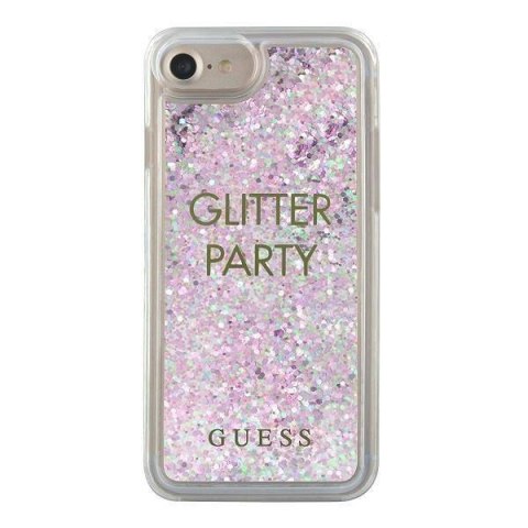 Oryginalne Etui IPHONE SE 2022 / SE 2020 / 7 / 8 Guess Hard Case Liquid Glitter Party (GUHCP7GLUQPU) fioletowe