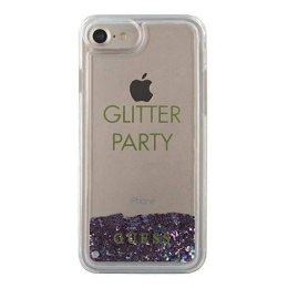 Oryginalne Etui IPHONE SE 2022 / SE 2020 / 7 / 8 Guess Hard Case Liquid Glitter Party (GUHCP7GLUQPU) fioletowe