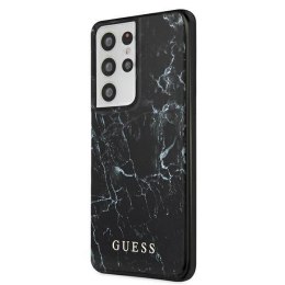 Oryginalne Etui SAMSUNG GALAXY S21 ULTRA Guess Hardcase Marble (GUHCS21LPCUMABK) czarne