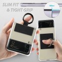 Etui SAMSUNG GALAXY Z FLIP 4 Whitestone Clear Case Ring beżowe