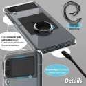 Etui SAMSUNG GALAXY Z FLIP 4 Whitestone Clear Case Ring czarne