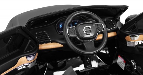 Volvo XC90 - SUV na akumulator dla dzieci Czarny + Pilot + Bagażnik + EVA