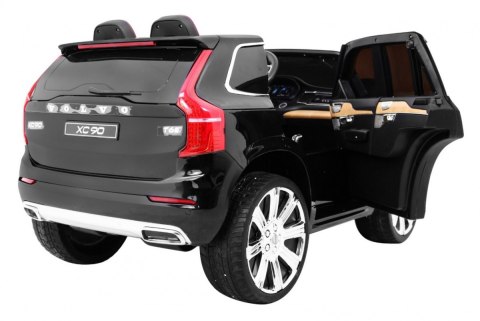 Volvo XC90 - SUV na akumulator dla dzieci Czarny + Pilot + Bagażnik + EVA