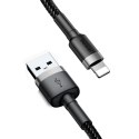 Kabel Lightning USB Baseus Cafule 1,5A 2m (szaro-czarny)